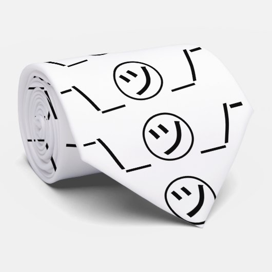 Tsu Kana Shrug Emoticon - piobe\_ ㋡_/ Japanse Kaom Stropdas (Opgerold)