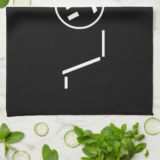 Tsu Kana Shrug Emoticon - piobe\_ ㋡_/ Japanse Kaom Theedoek (Gevouwen)