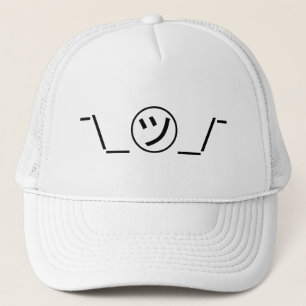 Tsu Kana Shrug Emoticon - piobe\_ ㋡_/ Japanse Kaom Trucker Pet