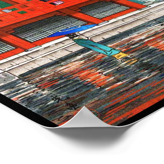 Tsuchiya Koitsu Asakusa Kannondo Temple shin hanga Poster (Hoek)