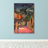 Tsuchiya Koitsu - Avond in Ushigome Canvas Afdruk (Insitu (Houten vloer))
