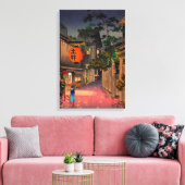 Tsuchiya Koitsu - Avond in Ushigome Canvas Afdruk (Insitu (Woonkamer))
