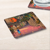 Tsuchiya Koitsu - Avond in Ushigome Kartonnen Onderzetters (Schuin)