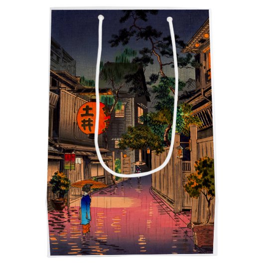 Tsuchiya Koitsu - Avond in Ushigome Medium Cadeauzakje (Achterkant)