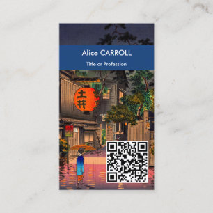 Tsuchiya Koitsu avond in Ushigome - QR-code Visitekaartje