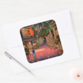 Tsuchiya Koitsu - Avond in Ushigome Vierkante Sticker (Envelop)