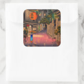 Tsuchiya Koitsu - Avond in Ushigome Vierkante Sticker (Tas)