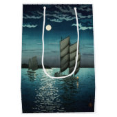 Tsuchiya Koitsu - Boten bij Shinagawa, Nacht Medium Cadeauzakje (Achterkant)