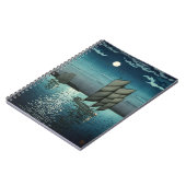 Tsuchiya Koitsu - Boten bij Shinagawa, Nacht Notitieboek (Linkerzijde)