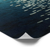 Tsuchiya Koitsu - Boten bij Shinagawa, Nacht Poster (Hoek)