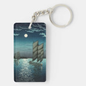 Tsuchiya Koitsu - Boten bij Shinagawa, Nacht Sleutelhanger (achterkant)