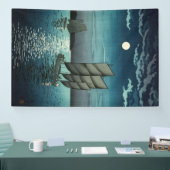 Tsuchiya Koitsu - Boten bij Shinagawa, Nacht Spandoek (Beurs)