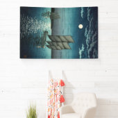 Tsuchiya Koitsu - Boten bij Shinagawa, Nacht Spandoek (Insitu)