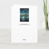 Tsuchiya Koitsu - Botens bij Shinagawa, Nacht Kaart (Achterkant)