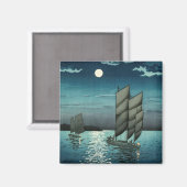 Tsuchiya Koitsu - Botens bij Shinagawa, Nacht Magneet (Voorkant / Achterkant)