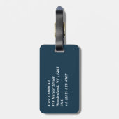 Tsuchiya Koitsu - Botens bij Shinagawa, 's Nachts Bagagelabel (Achterkant verticaal)