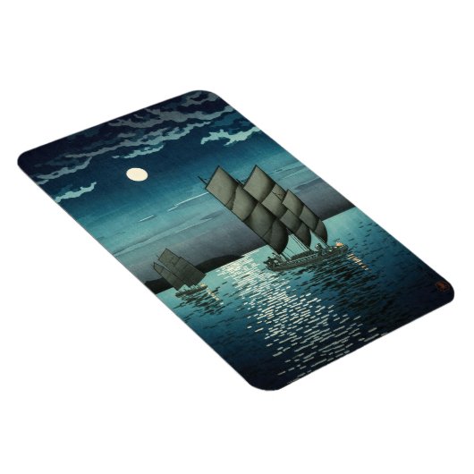 Tsuchiya Koitsu - Botens bij Shinagawa, 's nachts Magneet (Rechterzijde)