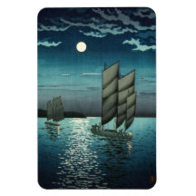 Tsuchiya Koitsu - Botens bij Shinagawa, 's nachts