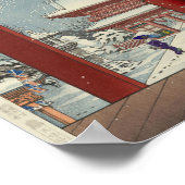 Tsuchiya Koitsu een winterdag in de tempel asakusa Poster (Hoek)