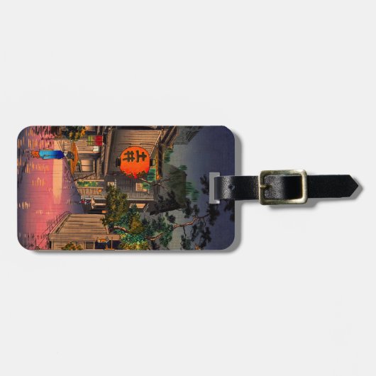 Tsuchiya Koitsu - Evening in Ushigome Bagagelabel (Voorkant horizontaal)