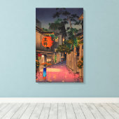 Tsuchiya Koitsu - Evening in Ushigome Canvas Afdruk (Insitu (Houten vloer))