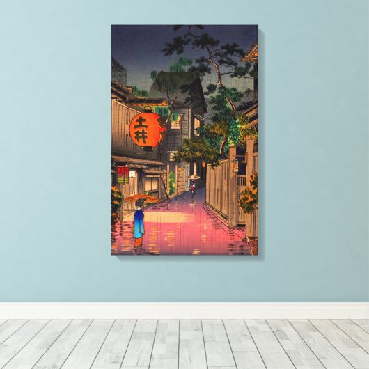 Tsuchiya Koitsu - Evening in Ushigome Canvas Afdruk (Insitu (Houten vloer))