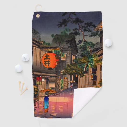 Tsuchiya Koitsu - Evening in Ushigome Golfhanddoek (Insitu)