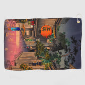 Tsuchiya Koitsu - Evening in Ushigome Golfhanddoek (Horizontaal)