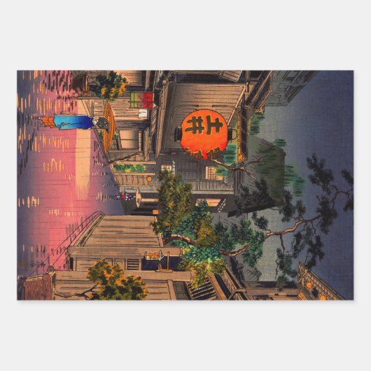 Tsuchiya Koitsu - Evening in Ushigome Inpakpapier Vel (Voorkant 3)