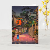 Tsuchiya Koitsu - Evening in Ushigome Kaart (Gele Bloem)