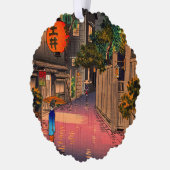 Tsuchiya Koitsu - Evening in Ushigome Ornament Kaart (Links)