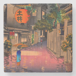 Tsuchiya Koitsu - Evening in Ushigome Stenen Onderzetter