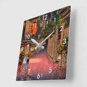 Tsuchiya Koitsu - Evening in Ushigome Vierkante Klok (Hoek)