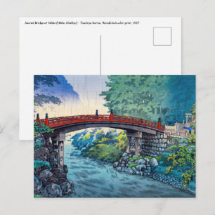 Tsuchiya Koitsu - Heilige brug bij Nikko Briefkaart