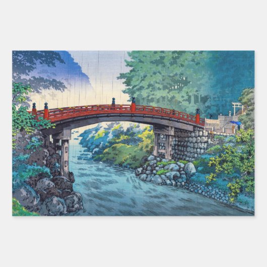 Tsuchiya Koitsu - Heilige brug bij Nikko Inpakpapier Vel (Voorkant 3)