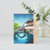 Tsuchiya Koitsu Kameido Tenmangu Shrine Briefkaart (Staand voorkant)