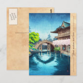 Tsuchiya Koitsu Kameido Tenmangu Shrine Briefkaart (Voorkant / Achterkant)