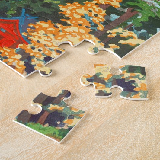 Tsuchiya Koitsu Lake Ashi in de Hakone Hills art Legpuzzel (Zijkant)