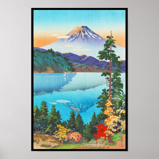 Tsuchiya Koitsu Lake Ashi in de Hakone Hills Poster (Voorkant)