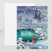Tsuchiya Koitsu - Lente sneeuw bij Maruyama Bedankkaart (Voorkant / Achterkant)