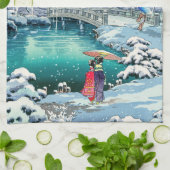 Tsuchiya Koitsu - Lente sneeuw bij Maruyama Theedoek (Gevouwen)