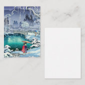 Tsuchiya Koitsu - Lentewneeuw op Maruyama Notitiekaartje (Voorkant / Achterkant)