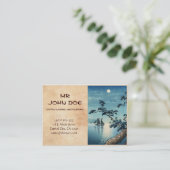 Tsuchiya Koitsu Maiko Zee Shore shin hanga Visitekaartje (Staand voorkant)