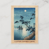 Tsuchiya Koitsu Maiko Zee Shore shin hanga Visitekaartje (Achterkant)