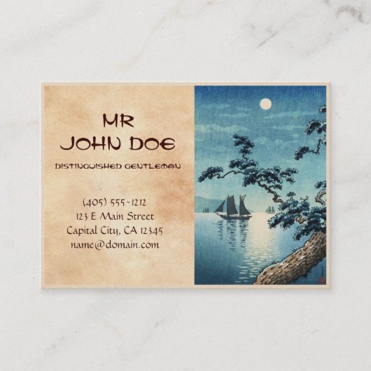 Tsuchiya Koitsu Maiko Zee Shore shin hanga Visitekaartje (Voorkant)