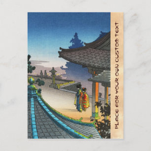 Tsuchiya Koitsu Miidera Temple Evening shin hanga Briefkaart
