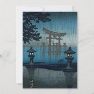 Tsuchiya Koitsu - Miyajima in de regen Bedankkaart