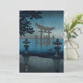 Tsuchiya Koitsu - Miyajima in de regen Bedankkaart (Staand voorkant)