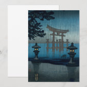 Tsuchiya Koitsu - Miyajima in de regen Bedankkaart (Voorkant / Achterkant)