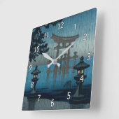 Tsuchiya Koitsu - Miyajima in de regen Vierkante Klok (Hoek)